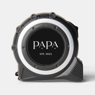 Mètre Ruban Papa et Est. Date   Noir