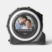 Mètre Ruban Papa "Loved Beyond Measure" Photo & Nom (Recto)