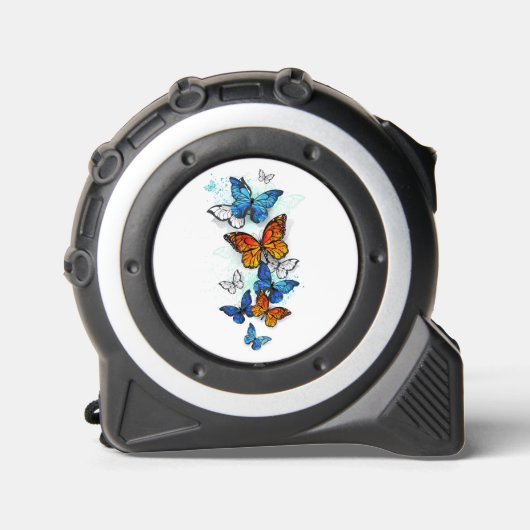 Mètre Ruban Papillons volants Morpho et Monarch (Recto)