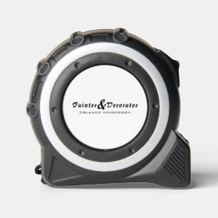 Mètre Ruban Peintre et décorateur noir & blanc moderne