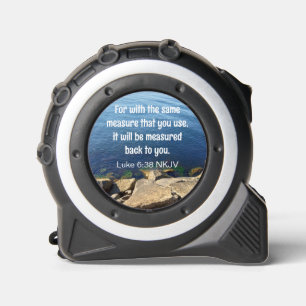 Mètre Ruban Photo Blue Ocean Bible Verse Christian