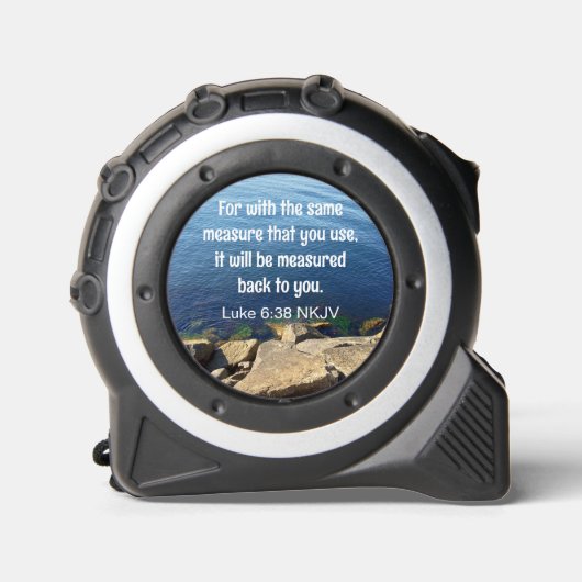 Mètre Ruban Photo Blue Ocean Bible Verse Christian (Recto)