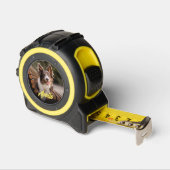 Mètre Ruban Photo et nom stylish pour animaux de compagnie (Angle)