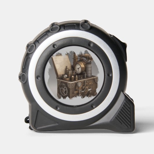 Mètre Ruban Poitrine au trésor avec engrenages (Recto)