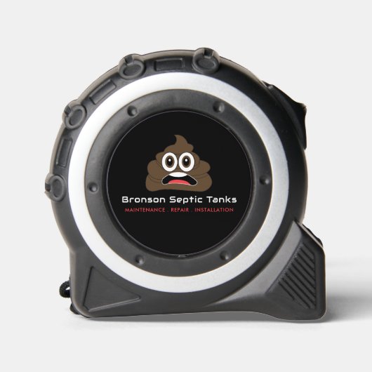 Mètre Ruban Poop Emoji, Septic Company, Septic Engineer (Recto)