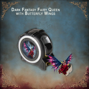 Mètre Ruban Reine des fées de fantasy sombre avec des ailes de