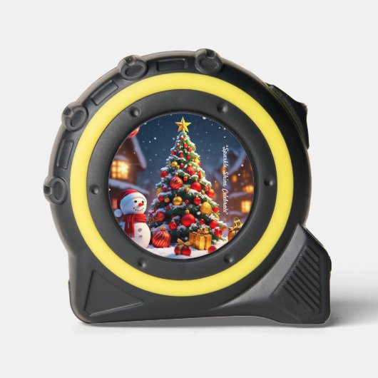 Mètre Ruban "Rêves dorés de Noël" (Recto)