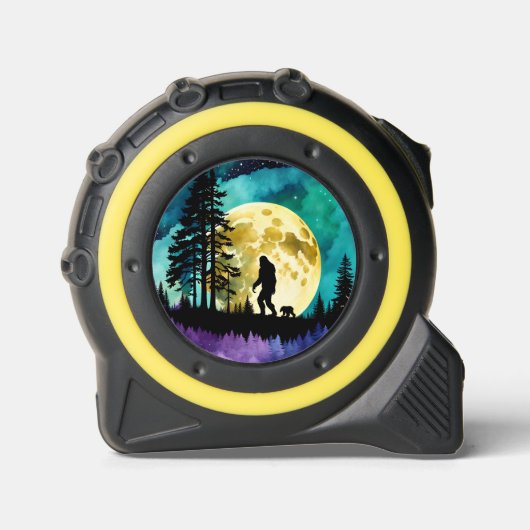 Mètre Ruban Sasquatch avec l'ours de compagnie Pleine lune (Recto)