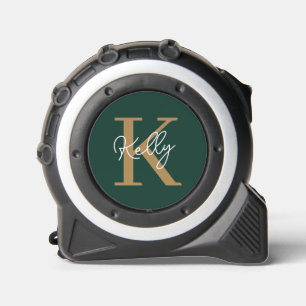 Mètre Ruban Script moderne Emerald Green Gold