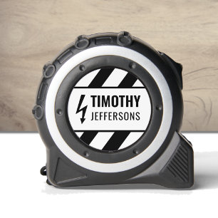 Mètre Ruban Signe de danger Personnalisé mince ligne blanche