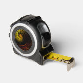 Mètre Ruban Sunrise Floral Red Abstrait Art (Angle)