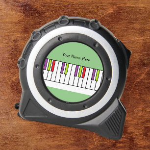 Mètre Ruban Touches de piano colorées musique enfants personna