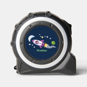 Mètre Ruban Un adorable vaisseau-fusée dans l'espace dessin an