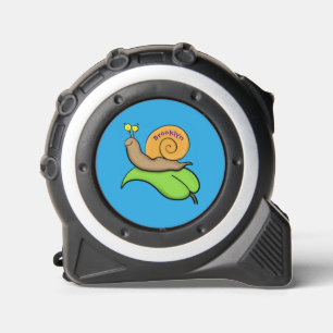 Mètre Ruban Un mignon escargot heureux sur une illustration d'