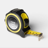 Mètre Ruban Votre logo | Dégradé noir & blanc moderne modifiab (Angle)