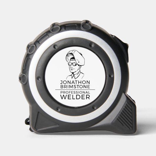 Mètre Ruban Welder Portrait Sketch, Metal Worker, Welder (Recto)
