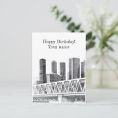 Metro brug briefkaart (Staand voorkant)