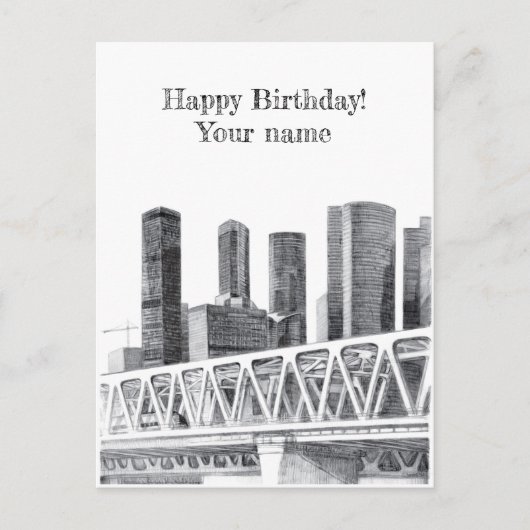 Metro brug briefkaart (Voorkant)