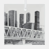 Metro brug glas ornament (Achterkant)