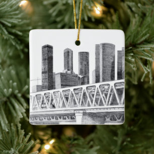 Metro brug keramisch ornament