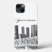 Metro brug Potlood tekening Case-Mate iPhone Case (Achterkant)