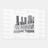 Metro brug Potlood tekening Inpakpapier Vel (Voorkant 3)