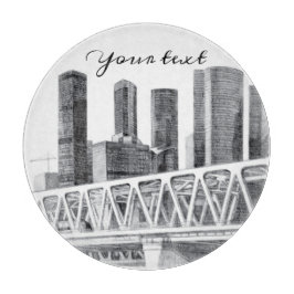 Metro brug Potlood tekening Snijplank