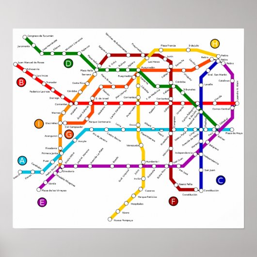 Metro buenos argentina Poster (Voorkant)
