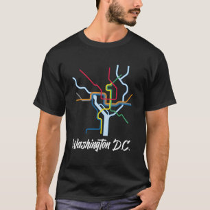 Metro kaart Washington DC metro metrostation Ra T-shirt