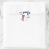 metro-kabouter ronde sticker (Tas)