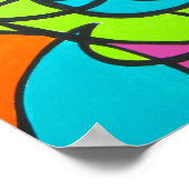 Metro Maan-Abstracte Kunst Handgeschilderd Poster (Hoek)