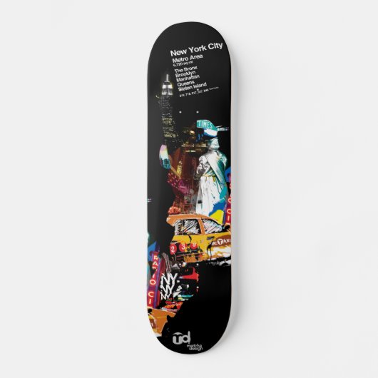 Metro New York City Skateboard (Voorkant)