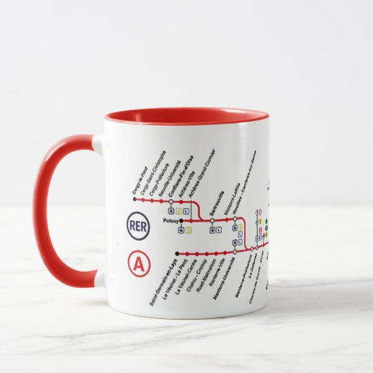 Metro parc Paris Ringer Mug (Gauche)