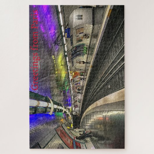 Metro Parijs. Legpuzzel (Verticaal)