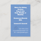 Metro Pet Sitting Los Angeles QR-code Visitekaartje (Achterkant)