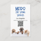 Metro Pet Sitting Los Angeles QR-code Visitekaartje (Voorkant)