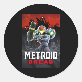 Metroid Dread Samus Omsingeld Ronde Sticker
