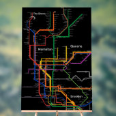 metrokaart NY-City Acryl Bord (Neutraal)