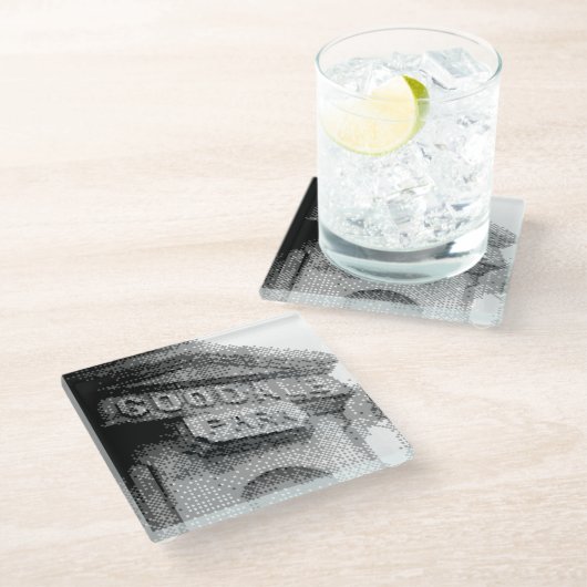 metropark glazen onderzetter (Schuin)