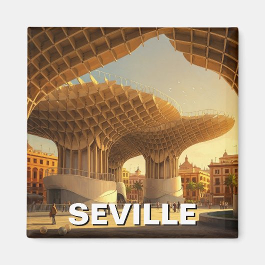 Metropol Parasol Sevilla Spanje Reizen Magneet (Voorkant)