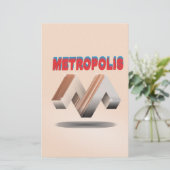 metropolis 1 briefpapier (Staand voorkant)