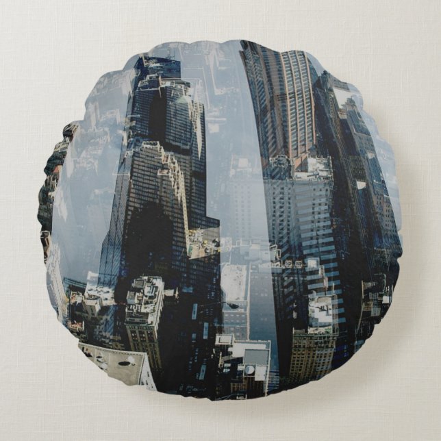 Metropolis III Rond Kussen (Voorkant)