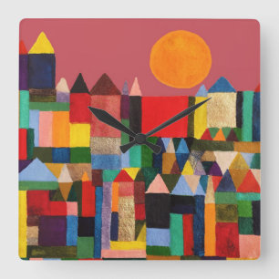 METROPOLIS KASTEEL EN ZON VIERKANTE KLOK