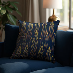 Metropolis Roos Messing - Luxe Deco Geometrie Kussen