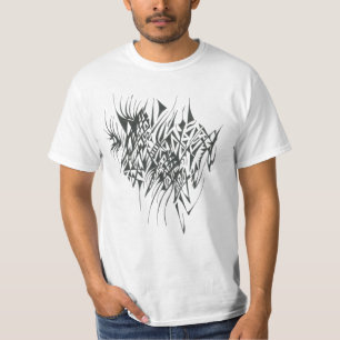 Metropolis Zwart Wit Abstract Tribal Tattoo Kunst T-shirt