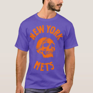 Mets honkbal schedel t-shirt