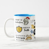 Mets Sur L'Armure De La Mug À Café À Deux Tons De (Gauche)