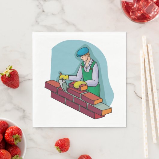 metselaar aan het werk servet (Insitu)