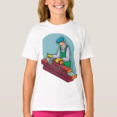 metselaar aan het werk t-shirt (Voorkant)