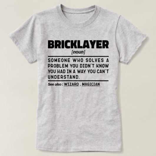 Metselaar Zelfstandig naamwoord Bouwvakker Cool Sa T-shirt (Design voorkant)